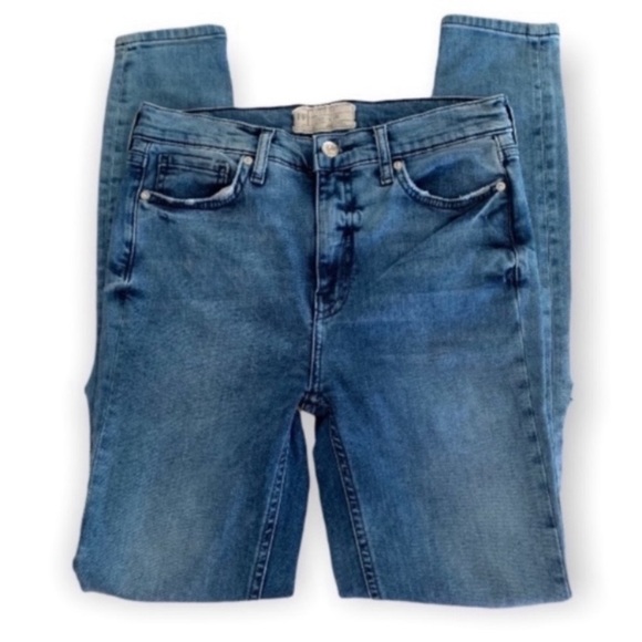 FREE PEOPLE Distressed Skinny Stretch Denim Jeans - Size 28 - Picture 6 of 9